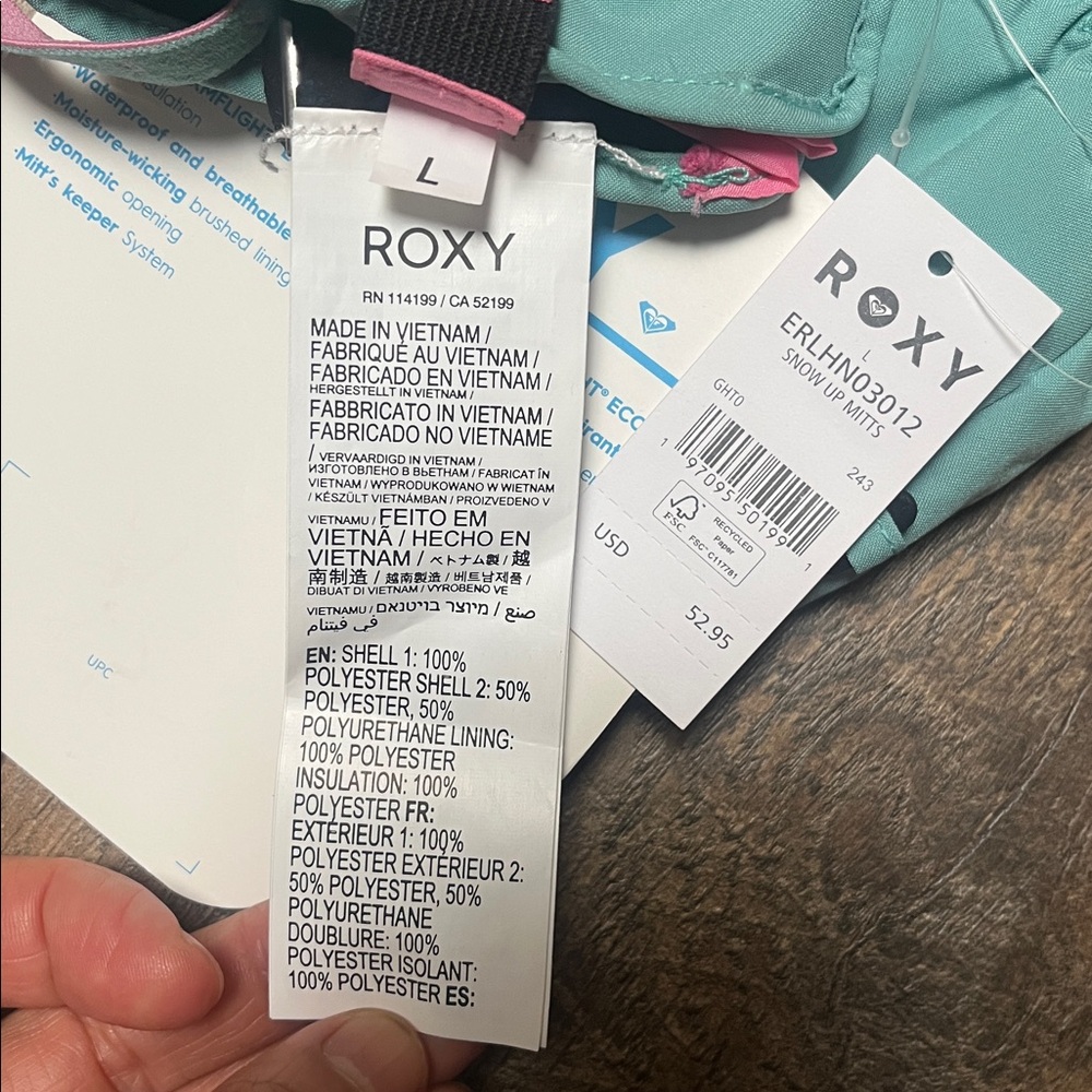 NWT Roxy Girls Snow Mitts - Picture 4 of 7